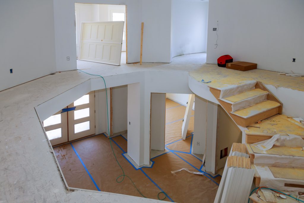 Interior of a home under construction